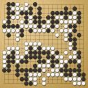 Board position at the end of game WAGC 2004 - Round 5 - Game 4: Diana Koszegi vs Ted Ning
