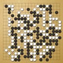 Board position at the end of game WAGC 2004 - Round 5 - Game 2: Yu-Cheng Lai vs Li Fu