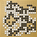 Board position at the end of game WAGC 2004 - Round 6 - Game 9: Eric Pacheco vs Paul Edwards