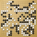 Board position at the end of game WAGC 2004 - Round 6 - Game 2: Li Fu vs Geert Groenen