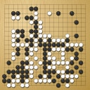 Board position at the end of game WAGC 2004 - Round 7 - Game 4: Alexander Rix vs Diana Koszegi