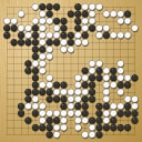 Board position at the end of game WAGC 2005 - Round 2 - Game 4: Narendra Sowal vs Gabriel Benmergui