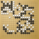 Board position at the end of game WAGC 2005 - Round 4 - Game 3: Thomas Hsiang vs Ertug Akkol