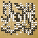 Board position at the end of game WAGC 2005 - Round 4 - Game 2: Yeong-hwi Seo vs Tae-weon Cho