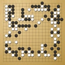 Board position at the end of game WAGC 2005 - Round 6 - Game 2: Yasuro Kikuchi vs Xianyu Li