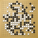 Board position at the end of game WAGC 2005 - Round 7 - Game 5: Frank Janssen vs Jan Lubos