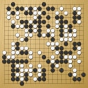 Board position at the end of game WAGC 2005 - Round 7 - Game 4: Yeong-hwi Seo vs Yasuro Kikuchi
