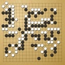 Board position at the end of game WAGC 2005 - Round 8 - Game 1: Yeong-hwi Seo vs Yuqing Hu