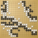 Board position at the end of game WAGC 2006 - Round 2 - Game 4: Edgardo Caceres-Estrada vs Patric Grueter