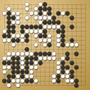 Board position at the end of game WAGC 2006 - Round 3 - Game 4: Amyn Alioua vs Vesa Laatikainen