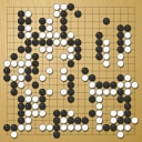 Board position at the end of game WAGC 2006 - Round 4 - Game 1: Satoshi Hiraoka vs Tae-weon Cho