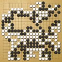 Board position at the end of game WAGC 2006 - Round 5 - Game 8: Patric Grueter vs Mingyuan Wang