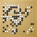 Board position at the end of game WAGC 2006 - Round 7 - Game 1: Joey Hung vs Satoshi Hiraoka