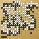 Board position at the end of game WAGC 2007 - Round 1 - Game 8: Daniel-Jakadewa Putra vs Cristovao Neto