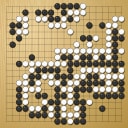 Board position at the end of game WAGC 2007 - Round 1 - Game 4: Peter Jadron vs Mamy Rakotoarisoa