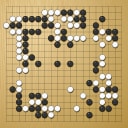 Board position at the end of game WAGC 2007 - Round 6 - Game 5: Merlijn Kuin vs Michal Bazynski
