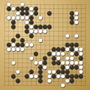 Board position at the end of game WAGC 2007 - Round 6 - Game 4: Yu-Cheng Lai vs Jia-Cheng Tan