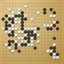 Board position at the end of game WAGC 2007 - Round 7 - Game 1: Merlijn Kuin vs Ziteng Shan