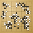 Board position at the end of game WAGC 2007 - Round 8 - Game 2: Bei Ge vs Hironobu Mori