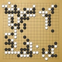Board position at the end of game WAGC 2007 - Round 8 - Game 1: Ziteng Shan vs Cristian Pop