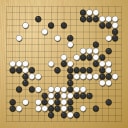 Board position at the end of game WAGC 2008 - Round 1 - Game 8: Cristovao Neto vs Konrad Scheffler