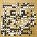 Board position at the end of game WAGC 2008 - Round 1 - Game 2: Kamil Chwedyna vs Franz-Josef Dickhut