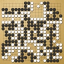 Board position at the end of game WAGC 2008 - Round 1 - Game 1: Martin Li vs Pal Balogh