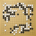 Board position at the end of game WAGC 2008 - Round 2 - Game 3: Morten Ofstad vs Ibadat Mamedov