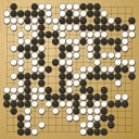 Board position at the end of game WAGC 2008 - Round 4 - Game 1: Sung-Bong Ha vs Yoshiyuki Tsuchimune