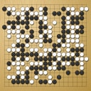 Board position at the end of game WAGC 2008 - Round 5 - Game 7: Raphael Shin vs Dusan Mitic
