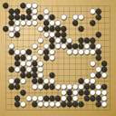 Board position at the end of game WAGC 2008 - Round 5 - Game 5: Sergio Quevedo-Valencia vs Cornel Burzo