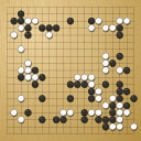 Board position at the end of game WAGC 2008 - Round 6 - Game 1: Sung-Bong Ha vs Pal Balogh