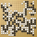 Board position at the end of game WAGC 2008 - Round 7 - Game 4: Mozheng Guan vs Matthew Macfadyen