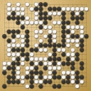 Board position at the end of game WAGC 2008 - Round 8 - Game 3: Cornel Burzo vs Raphael Shin