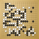 Board position at the end of game WAGC 2008 - Round 8 - Game 5: Laurent Heiser vs Franz-Josef Dickhut