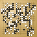 Board position at the end of game WAGC 2008 - Round 8 - Game 7: Pau Carles vs Josef Renner