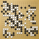 Board position at the end of game WAGC 2008 - Round 8 - Game 2: Yoshiyuki Tsuchimune vs Yuzheng Guo