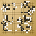 Board position at the end of game WAGC 2009 - Round 1 - Game 6: Nicholas Roussos vs Martin Benenati