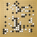 Board position at the end of game WAGC 2009 - Round 2 - Game 9: Jostein Flood vs Brian Gallagher
