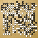 Board position at the end of game WAGC 2009 - Round 3 - Game 3: Dmitrij Surin vs Robert Jasiek