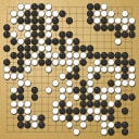 Board position at the end of game WAGC 2009 - Round 5 - Game 2: Nai-San Chan vs Shin-hwan Yu