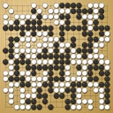 Board position at the end of game WAGC 2009 - Round 5 - Game 1: Yuqing Hu vs Csaba Mero