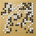 Board position at the end of game WAGC 2010 - Round 1 - Game 5: Alain Wettach vs Thomas Debarre
