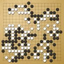 Board position at the end of game WAGC 2010 - Round 4 - Game 2: Thomas Hsiang vs Chen Wang
