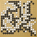 Board position at the end of game WAGC 2010 - Round 5 - Game 4: Yongfei Ge vs Leszek Soldan