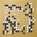 Board position at the end of game WAGC 2011 - Round 1 - Game 3: Andrius Petrauskas vs Celso Siqueira-Scaff