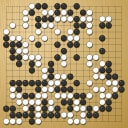 Board position at the end of game WAGC 2011 - Round 5 - Game 7: Jonathan Lidor vs Mykhailo Halchenko