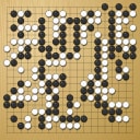 Board position at the end of game WAGC 2011 - Round 6 - Game 1: Baoxiang Bai vs Tsung-Han Wu