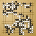 Board position at the end of game WAGC 2011 - Round 8 - Game 1: Baoxiang Bai vs Hironori Hirata