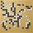 Board position at the end of game WAGC 2011 - Round 8 - Game 2: Woo-Soo Choi vs Cornel Burzo
